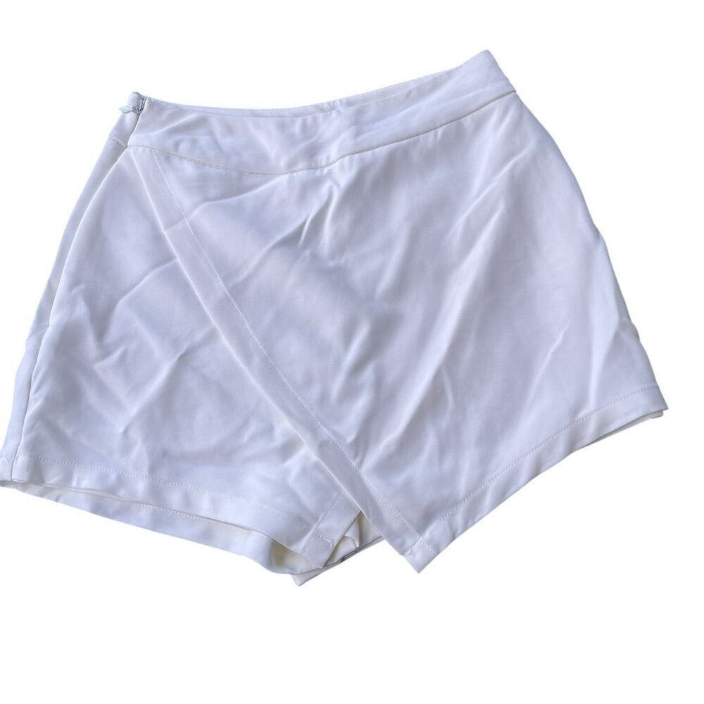 Manière De Voir Women's‎ White Wrap Skort Size 4 Casual Summer Style